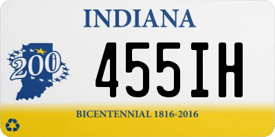 IN license plate 455IH