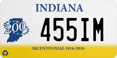 IN license plate 455IM