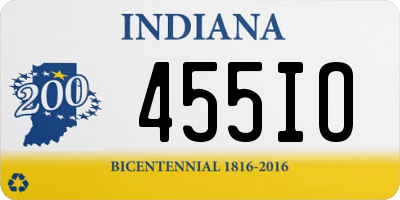 IN license plate 455IO