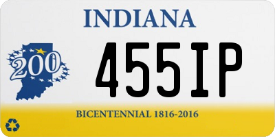 IN license plate 455IP