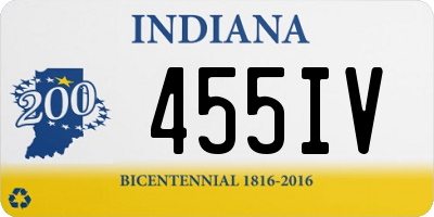 IN license plate 455IV