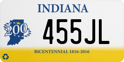 IN license plate 455JL