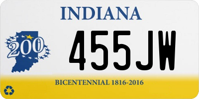 IN license plate 455JW