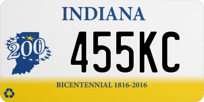 IN license plate 455KC