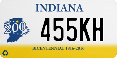 IN license plate 455KH