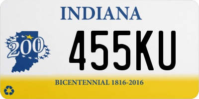 IN license plate 455KU