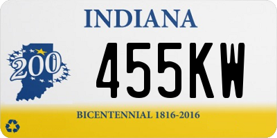 IN license plate 455KW