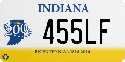 IN license plate 455LF