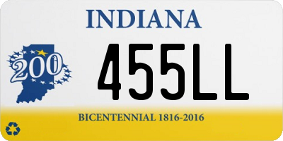 IN license plate 455LL