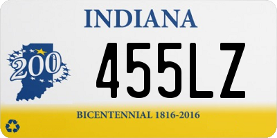 IN license plate 455LZ