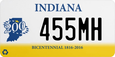 IN license plate 455MH