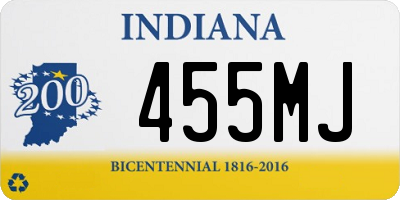IN license plate 455MJ