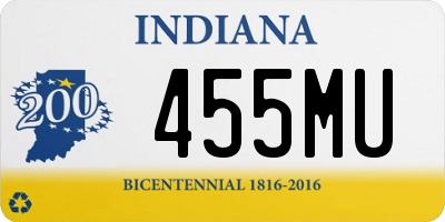 IN license plate 455MU
