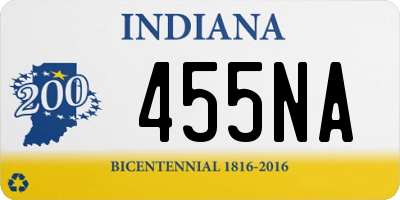 IN license plate 455NA