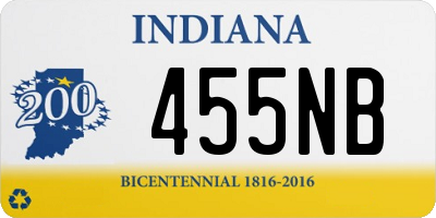 IN license plate 455NB