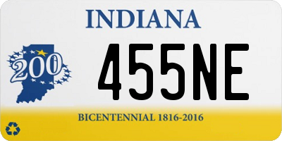 IN license plate 455NE