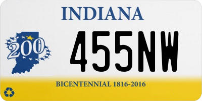 IN license plate 455NW