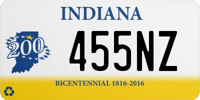 IN license plate 455NZ