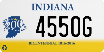 IN license plate 455OG