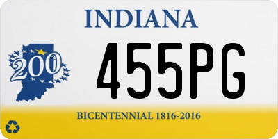 IN license plate 455PG