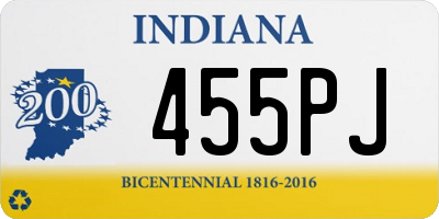 IN license plate 455PJ