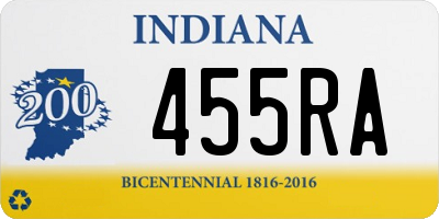 IN license plate 455RA