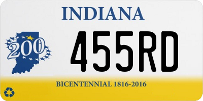 IN license plate 455RD