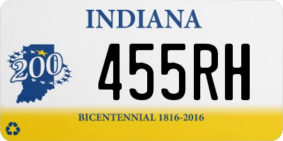 IN license plate 455RH