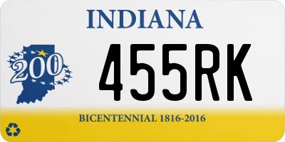 IN license plate 455RK