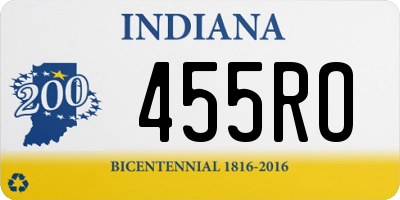 IN license plate 455RO