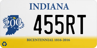 IN license plate 455RT