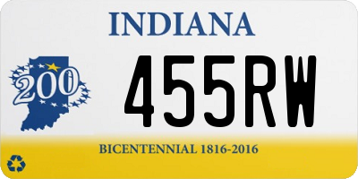 IN license plate 455RW