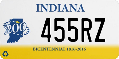 IN license plate 455RZ