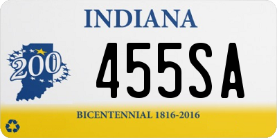 IN license plate 455SA