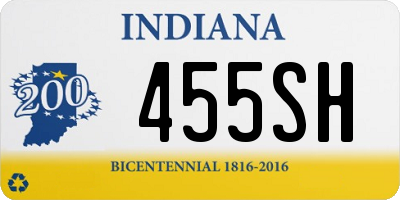 IN license plate 455SH