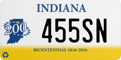 IN license plate 455SN