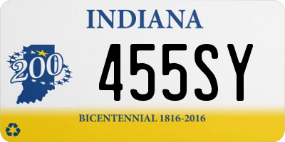 IN license plate 455SY