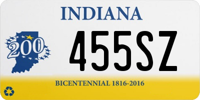 IN license plate 455SZ