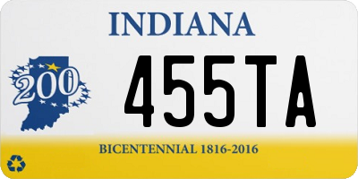 IN license plate 455TA