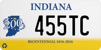 IN license plate 455TC