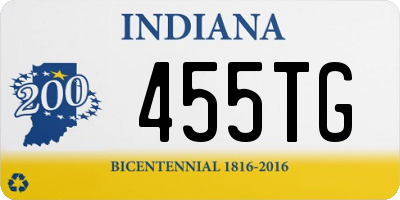 IN license plate 455TG