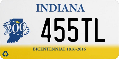 IN license plate 455TL