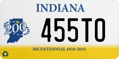 IN license plate 455TO