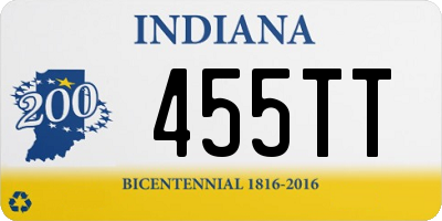 IN license plate 455TT