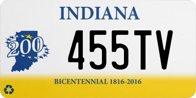 IN license plate 455TV