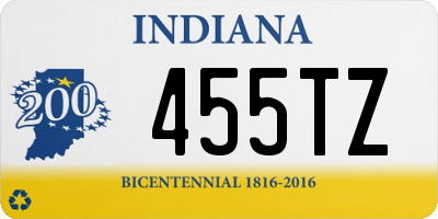 IN license plate 455TZ