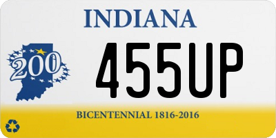 IN license plate 455UP