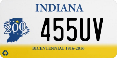 IN license plate 455UV