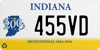 IN license plate 455VD