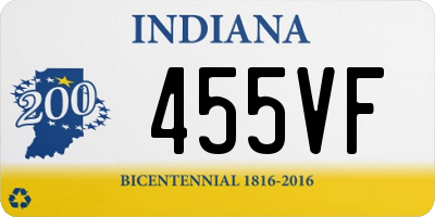 IN license plate 455VF